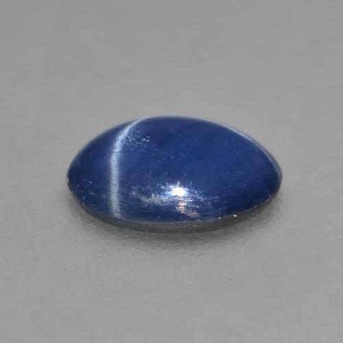 Star Sapphire Gemstone in 6.9 x 5.2 mm Size for Sale, Star Sapphire Stone in Navy Blue Color