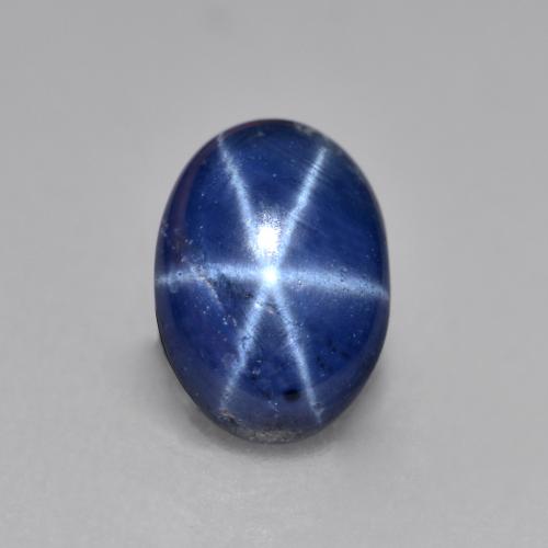 0.99 ct Blue Star Sapphire Stone, Natural Star Sapphire in Oval Cabochon Shape for Sale