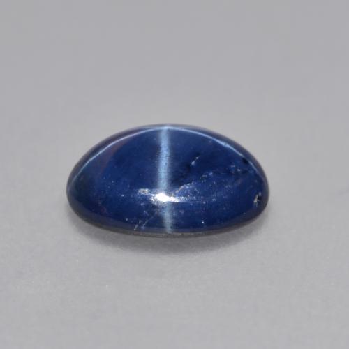 Star Sapphire Gemstone in 7 x 4.8 mm Size for Sale, Star Sapphire Stone in Dark Blue Color