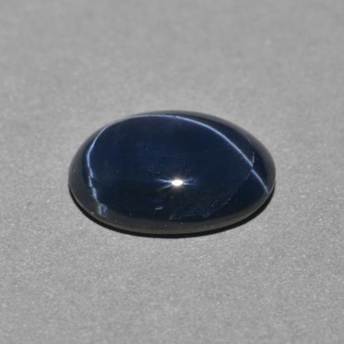 Star Sapphire Gemstone in 9.4 x 7.1 mm Size for Sale, Star Sapphire Stone in Navy Blue Color