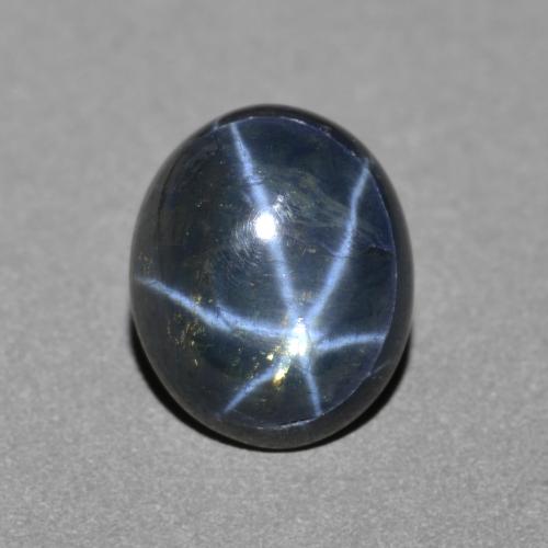 Navy Blue Star Sapphire Gem - 3.7ct Oval Cabochon (ID: 590248)
