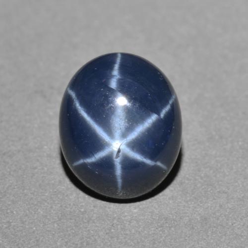 2.87 ct Blue Star Sapphire Gemstone, Star Sapphire Gem in Oval Cabochon Shape for Sale.