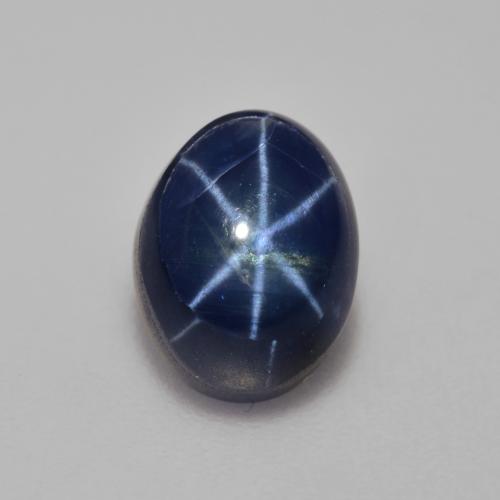 Deep Blue Star Sapphire Gem - 3.7ct Oval Cabochon (ID: 590491)