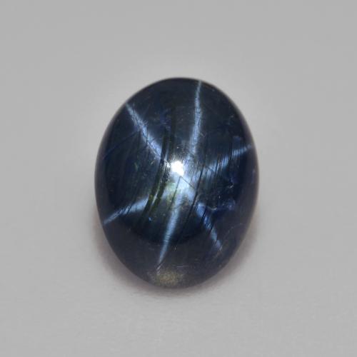 Azul oscuro Zafiro Estrella Gema - 2.8ct Cabujón Óvalo (ID: 590492)