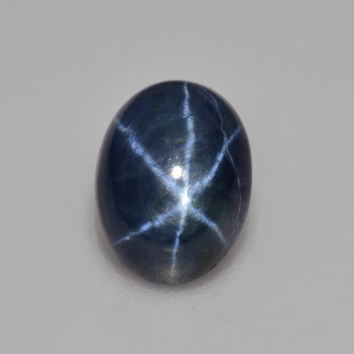 tiefblau Sternsaphir Edelstein - 3ct Oval Cabochon (ID: 590493)