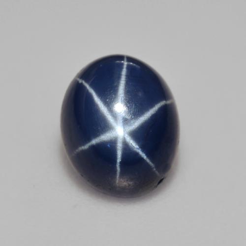 Deep Blue Star Sapphire Gem - 3.4ct Oval Cabochon (ID: 590494)