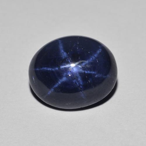 Navy Blue Star Sapphire Gem - 3.9ct Oval Cabochon (ID: 615237)