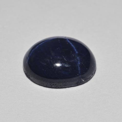 Star Sapphire Gemstone in 10 x 8 mm (calibrated) Size for Sale, Star Sapphire Stone in Navy Blue Color