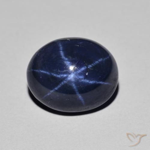 4.40ct Natural Navy Blue Star Sapphire, Oval, Opaque