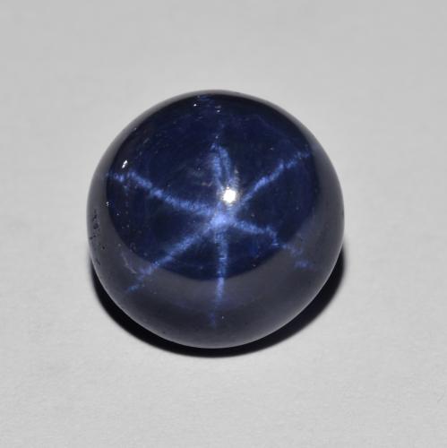 Navy Blue Sternsaphir Edelstein - 4.6ct Rund Cabochon (ID: 615240)