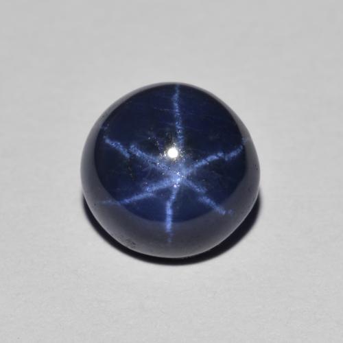 Navy Blue Star Sapphire Gem - 2.2ct Round Cabochon (ID: 615241)