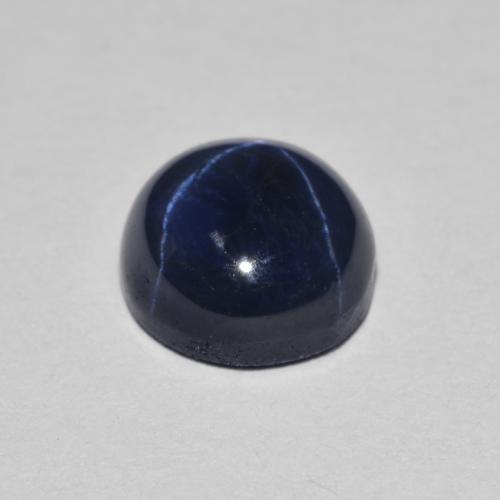 Star Sapphire Gemstone in 7 mm (calibrated) Size for Sale, Star Sapphire Stone in Navy Blue Color
