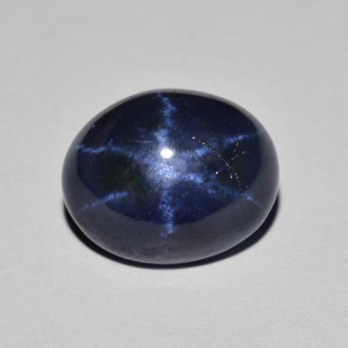 Navy Blue Star Sapphire Gem - 4.3ct Oval Cabochon (ID: 615242)