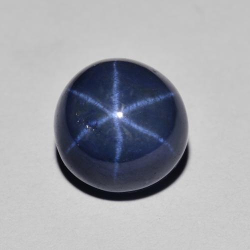 Navy Blue Star Sapphire Gem - 2.9ct Round Cabochon (ID: 615244)