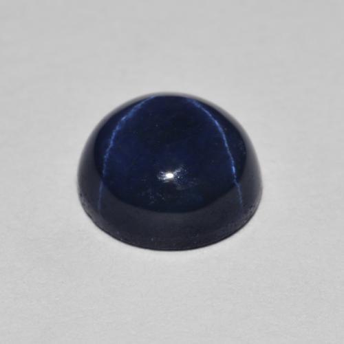 Star Sapphire Gemstone in 7 mm (calibrated) Size for Sale, Star Sapphire Stone in Navy Blue Color