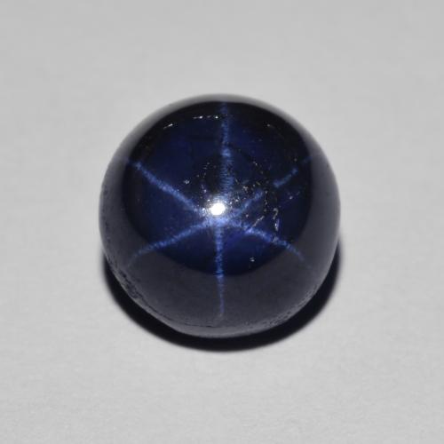 Navy Blue Star Sapphire Gem - 3ct Round Cabochon (ID: 615248)