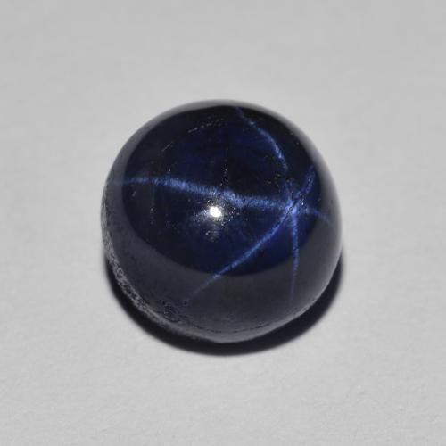 3.02 ct Blue Star Sapphire Stone, Natural Star Sapphire in Round Cabochon Shape for Sale
