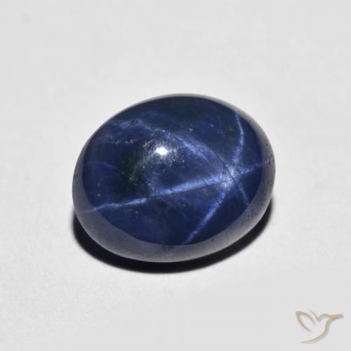 2.70 ct Blue Star Sapphire Stone, Natural Star Sapphire in Oval Cabochon Shape for Sale