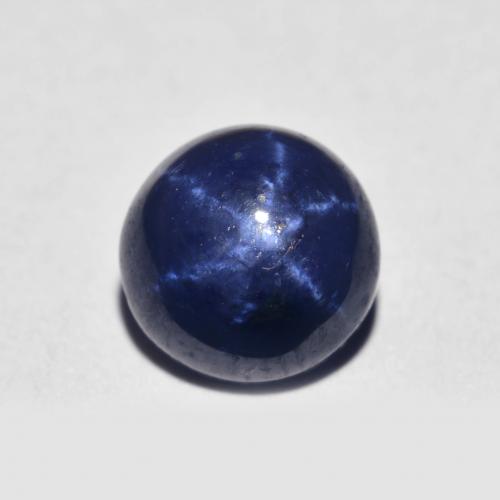 Navy Blue Star Sapphire Gem - 1.5ct Round Cabochon (ID: 615290)