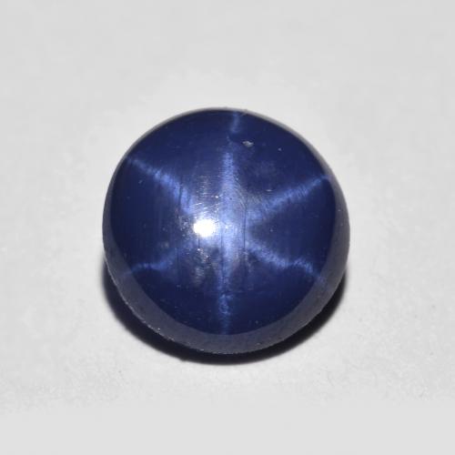 Navy Blue Star Sapphire Gem - 1.5ct Round Cabochon (ID: 615292)