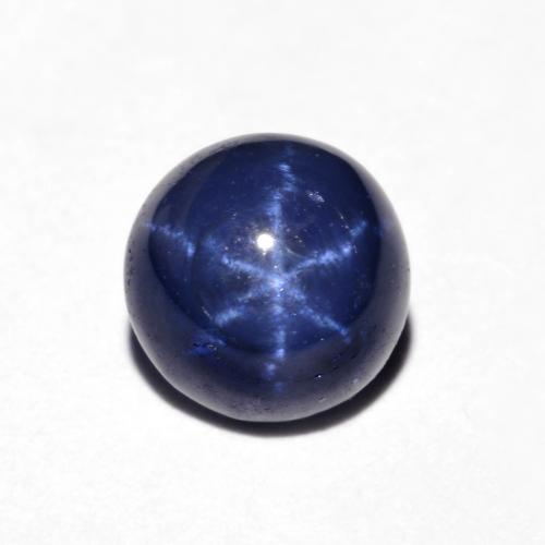 1.23 ct Blue Star Sapphire Gemstone, Star Sapphire Gem in Round Cabochon Shape for Sale.