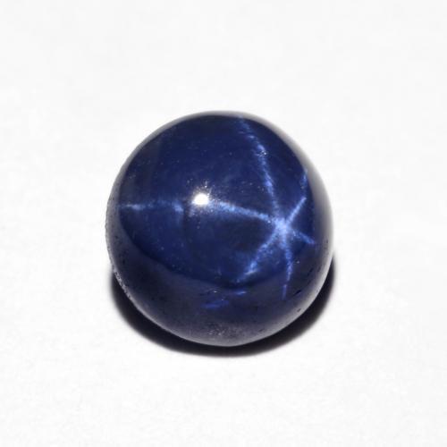 1.23 ct Blue Star Sapphire Stone, Natural Star Sapphire in Round Cabochon Shape for Sale