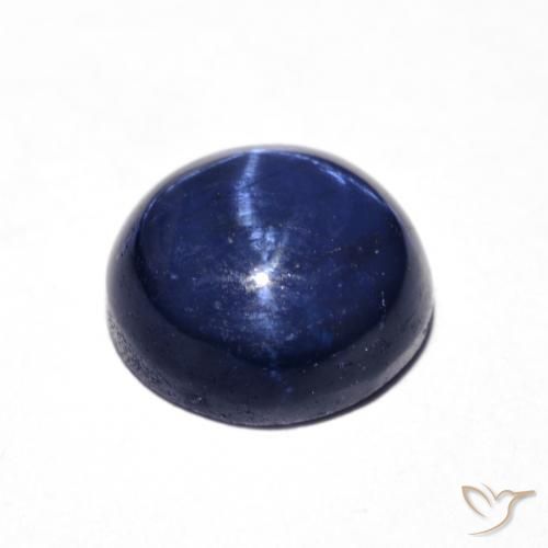 Star Sapphire Gemstone in 9.5 mm (calibrated) Size for Sale, Star Sapphire Stone in Navy Blue Color