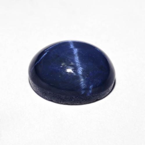 Star Sapphire Gemstone in 10 x 8 mm (calibrated) Size for Sale, Star Sapphire Stone in Navy Blue Color