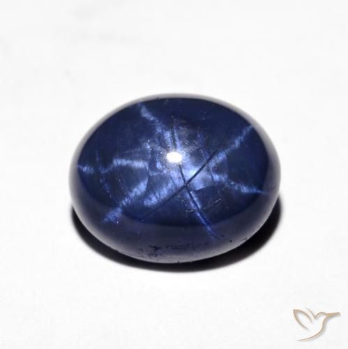 4.28 ct Blue Star Sapphire, 10.1 x 8.2 mm Oval Cut From Thailand, Photo A
