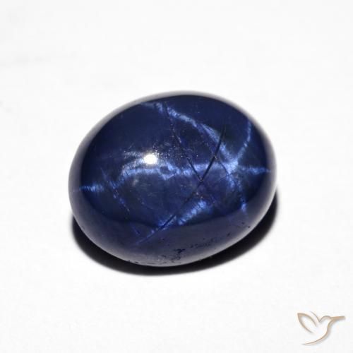 4.28 ct Blue Star Sapphire Stone, Natural Star Sapphire in Oval Cabochon Shape for Sale