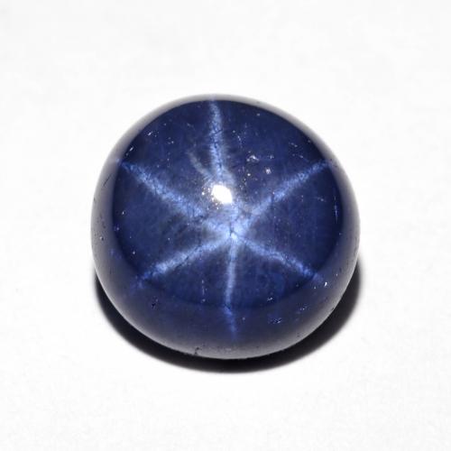 Navy Blue Star Sapphire Gem - 4.1ct Round Cabochon (ID: 615502)
