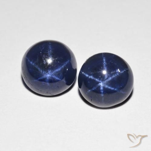 2.99 ct Blue Star Sapphire, 6.3 mm Round Cut From Thailand, Photo A