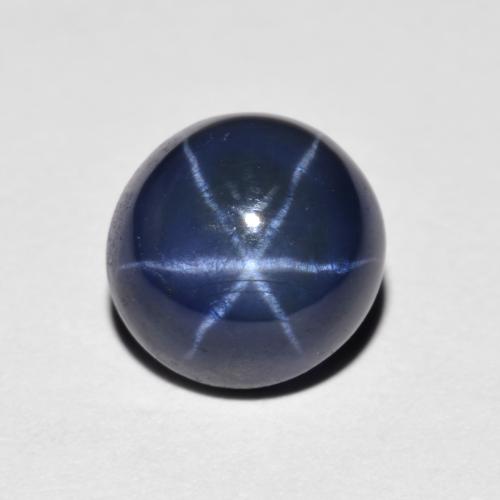2.60 ct Blue Star Sapphire Gemstone, Star Sapphire Gem in Round Cabochon Shape for Sale.
