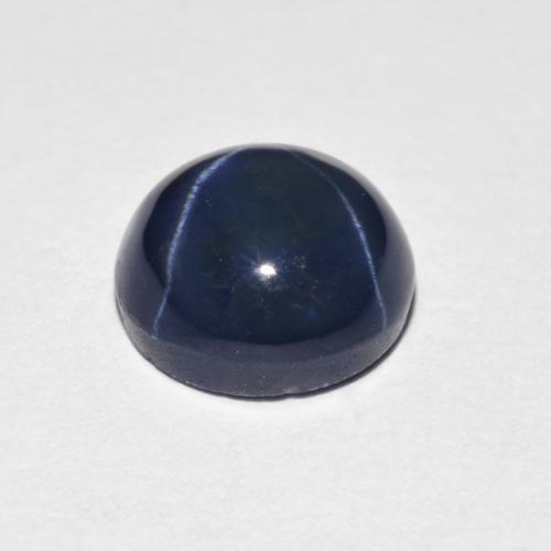 Star Sapphire Gemstone in 7.5 mm (calibrated) Size for Sale, Star Sapphire Stone in Dark Blue Color