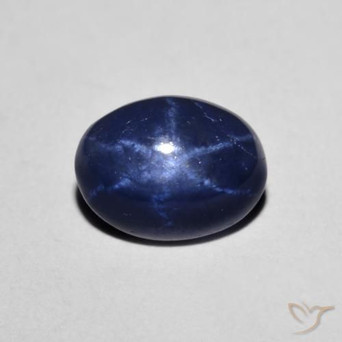 1.82ct Natural Navy Blue Star Sapphire, Oval, Opaque