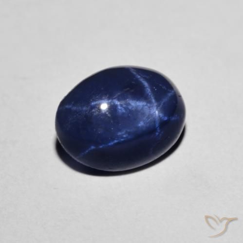 1.82 ct Blue Star Sapphire Stone, Natural Star Sapphire in Oval Cabochon Shape for Sale
