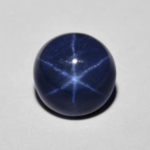 Navy Blue Star Sapphire Gem - 2.3ct Round Cabochon (ID: 615789)