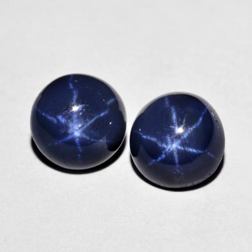 Navy Blue Star Sapphire Gem - 2.4ct Round Cabochon (ID: 615865)