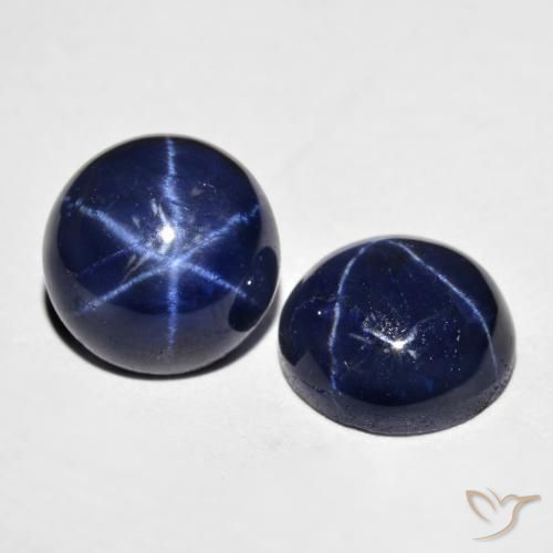 Best Blue Star Sapphires for Stud Earrings | Large Size, Strong Star