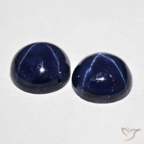 Best Blue Star Sapphires for Stud Earrings | Large Size, Strong Star