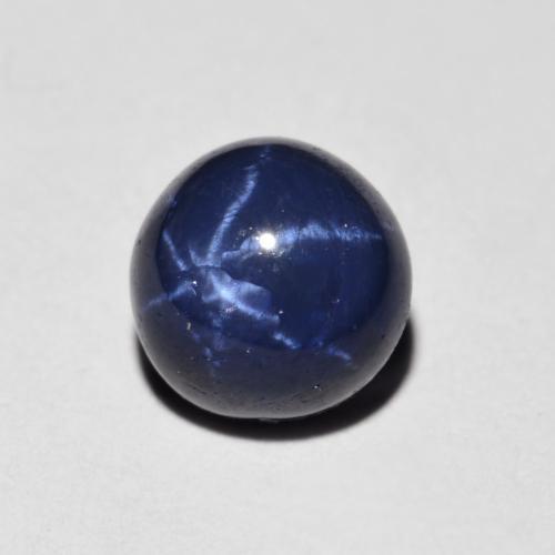 ネイビーブルー スターサファイア 宝石 - 1.7ct ラウンドカボション (ID: 616058)