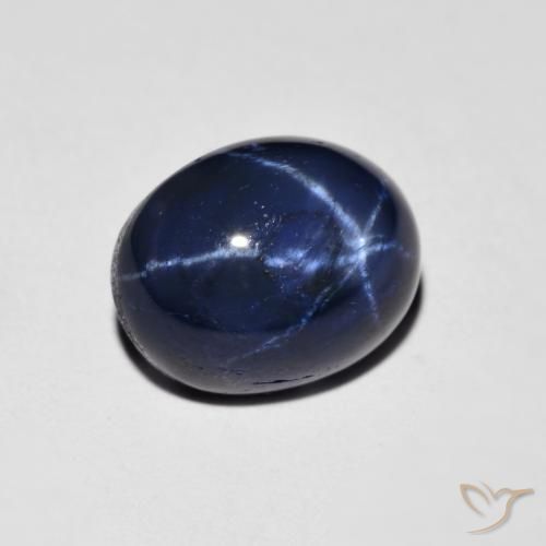 3.13 ct Blue Star Sapphire Stone, Natural Star Sapphire in Oval Cabochon Shape for Sale