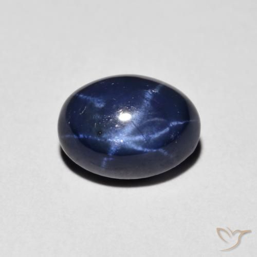 1.58ct Natural Navy Blue Star Sapphire, Oval, Opaque