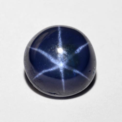 Navy Blue Star Sapphire Gem - 4.2ct Round Cabochon (ID: 618059)