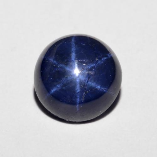 Navy Blue Star Sapphire Gem - 2.5ct Round Cabochon (ID: 618062)
