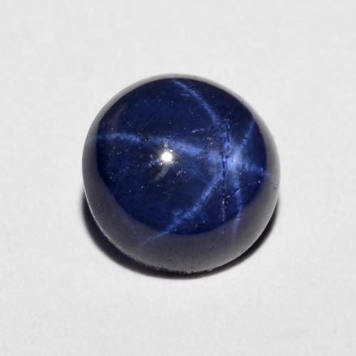 2.46 ct Blue Star Sapphire Stone, Natural Star Sapphire in Round Cabochon Shape for Sale