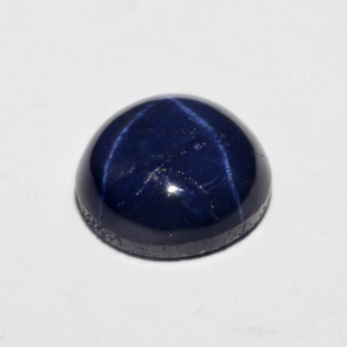 Star Sapphire Gemstone in 7.5 mm (calibrated) Size for Sale, Star Sapphire Stone in Navy Blue Color