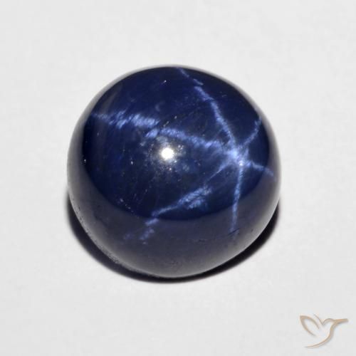 4.46ct Natural Navy Blue Star Sapphire, Round, Opaque