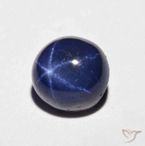 2.49 ct Blue Star Sapphire Stone, Natural Star Sapphire in Round Cabochon Shape for Sale