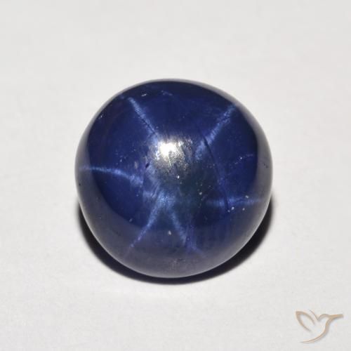 3.88ct Natural Navy Blue Star Sapphire, Round, Opaque